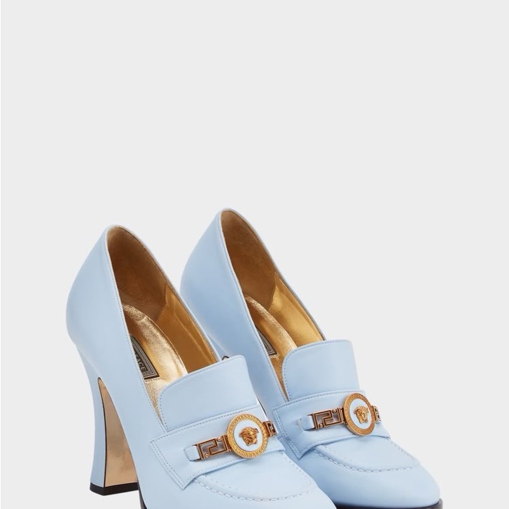 Versace Light Blue Heels